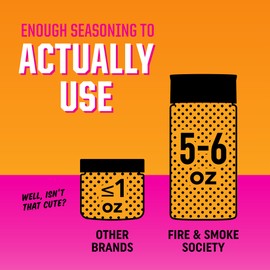 Fire & Smoke Society Essential Grill Variety Pack | BBQ Rubs and Seasonings, Grilling Gifts for Fathers Day, Mens Gifts | Steak Seasoning, Chicken, Burgers, Pulled Pork | Large Spices Set (8-Pack)