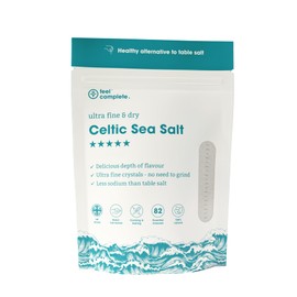 Feel Complete | ULTRA Fine & Dry Celtic Sea Salt Powder | Organic Approved | 82 Essential Minerals | Healthy Alternative To Table Salt (800g)