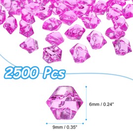 MECCANIXITY 2500pcs Fake Ice Rocks Acrylic Plum Crystals Gems Stones Dazzling Crushed Ice Sparkling Fake Diamonds for Vase Fillers