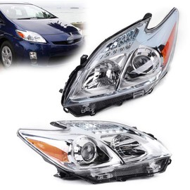 Automotive Headlight Assemblies For 12-15 Toyota Prius Headlight Headlamp Halogen LH & RH Pair Driver & Passenger Set
