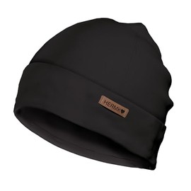 HERMKO 881910 Hat for Men and Women 100% Organic Cotton, black