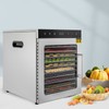 WUSILILU 10 Tiers Food Dehydrator Stainless Steel 800W 360°Circulation Electric