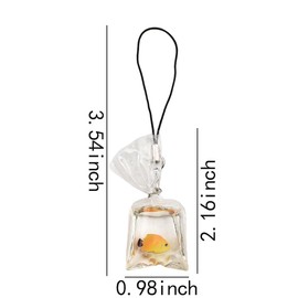 4 PCS Resin Goldfish Charms Pendant for Cellphone, Purse, Lanyard Strap, Water Bag Decorations - Tropical Fish DIY Key Backpack Charms