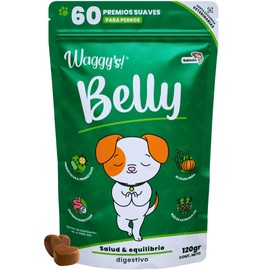 Waggys Belly, Suplemento Digestivo con Probióticos para Perros, 60 pzs