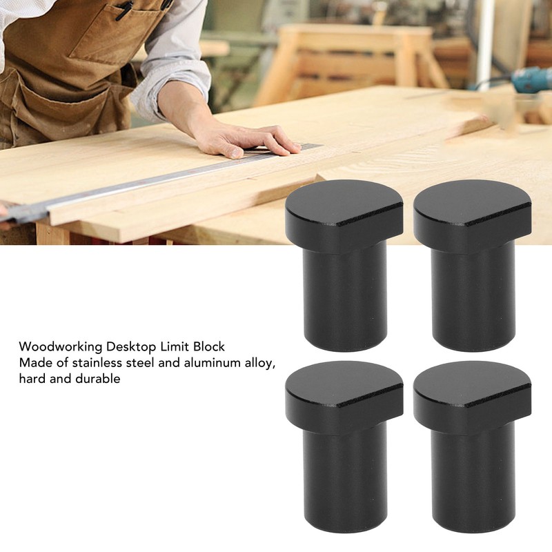 4PCS Woodworking Desktop Limit Blocks Multifunctional Workbench Peg Brake Stops