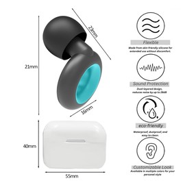 KEQAR Earplugs come with case - designed for concerts and festivals, live events, musicians, sports, DJs and night owls - noise cancelling hi-fi earplugs, black