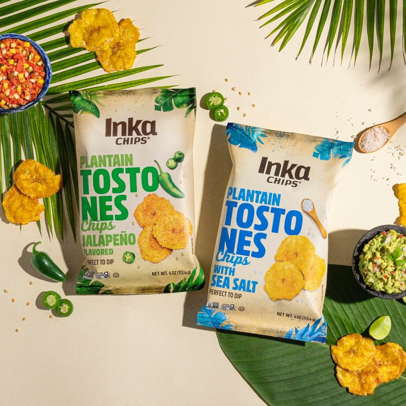 Inka Jalapeño Flavored Tostones Chips, Gluten Free, Non GMO, 4