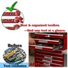 Magnetic Tool Box Labels, 12 PCS 3D Raised Toolbox Drawer