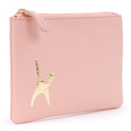 Catwalk Collection Handbags - Women's Leather Coin Purse - Wallet Small / Mini Purse - RFID Blocker - Gift Box - Mimi, Pink-gold, purse