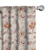 Lunarable Floral Aquarelle Window Curtains, Blushy Atmosphere Romantic Garden Flowers Leaves Stripes Boho, Lightweight Decor 2-Panel Set with Rod Pocket, Pair of - 28" x 84", Mauve Dried Rose Amber