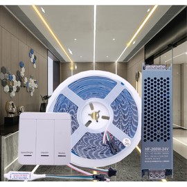 TOPXCDZ DC24V 10M WS2811 Horse Racing LED Strip 2835 120 LED/m Running Water Flowing Light with Wireless Controller Cool Natural Warm White (Natural White)