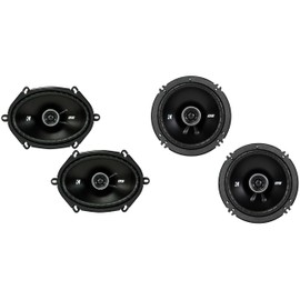 Kicker DSC680 6x8-Inch (160x200mm) Coaxial Speakers w/ 43DSC6504 6.5" Coaxial Bundle