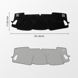 KUST Dash Cover for Subaru Forester 2025 2026 Left Hand Driving Polyester Non-Slip Dashboard Pad Carpet Interior Accessories for Forester Custom Dash Mat Dashboard Cover Mat Glare Black