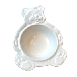 MAGICLULU 1Pc Creative Bear Shaped Ceramic Steamed Egg Mold High Temperature Resistant Baking Bowl for Desserts Puddings and Salads Unique Kitchen Tool for Home Use