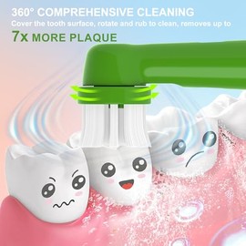 YMPBO- Compatibilidad: Los cabezales de repuesto para cepillo de dientes YMPBO son totalmente compatibles con el cepillo de dientes eléctrico para niños Brusheez. Su tamaño estándar hace que sean fác