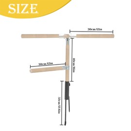 Chicken Perch Toy for Coop, Wooden Chick Perch Stand with Metal Ground Plug Chicken Coop Accessories, Backyard Poultry Accessory for Roosters, Chicks, Parrots