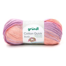 Gründl Yarn, Cotton, Cream-Pink-Purple-Lilac, ca. 260 m