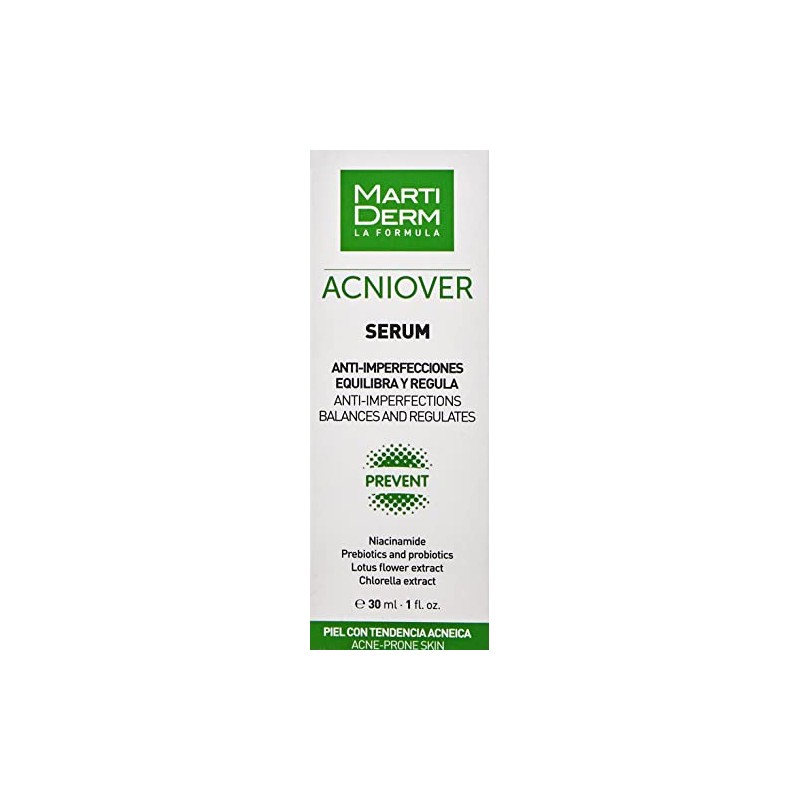 MartiDerm Acniover Sérum Anti-imperfecciones. Regula el exceso de grasa, reduce
