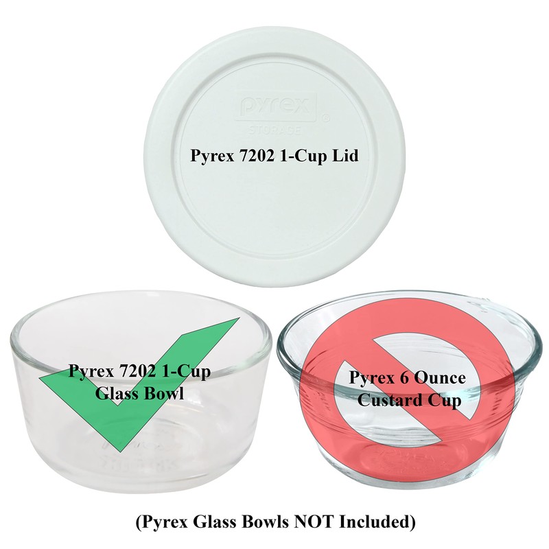 Pyrex 7202-PC Tapa redonda de plástico de repuesto para almacenamiento