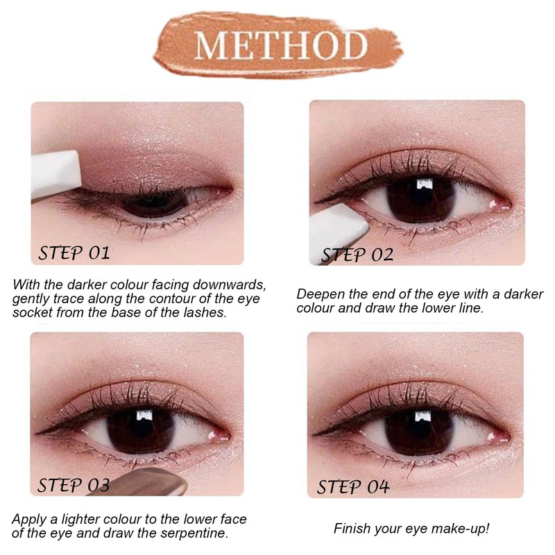 Eye Shadow Stick 2 Pieces Glitter Eyeshadow Stick, Double Colour