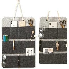 Arawat 2 St. Hängeorganizer Wand Organizer Hängend Bad Filz Tasche Tür Hängeaufbewahrung Camping Aufbewahrungstasche für Büro Tür Bad Schrank Hanging Utensilientasche Hängekörbchen