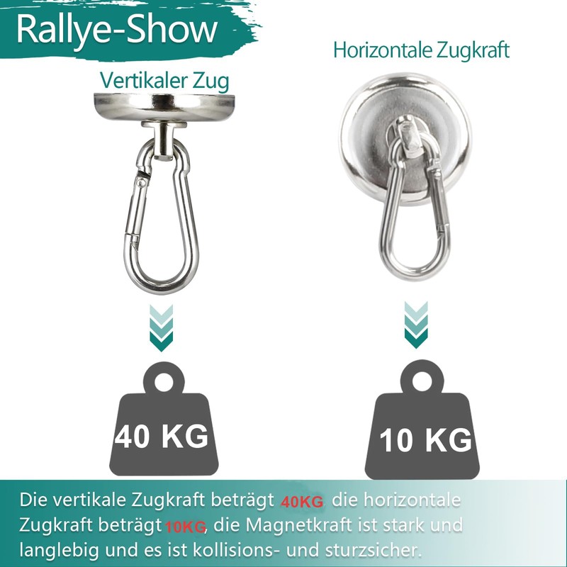 MAGXCENE Pack of 6 Magnetic Hooks, Extra Strong, Load up