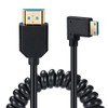 8K Mini HDMI to HDMI 2.1 Coiled Cable, Spring Gold