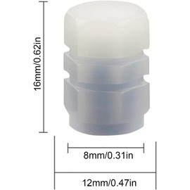 4 Pcs Universal Fluorescent Car Tire Valve Caps,Glow in The Dark Tire Pressure Caps Tire Valve Stem Caps for Cars, Motorcycles, Trucks SUV and Bike，Valve Stems and Caps（Blue）