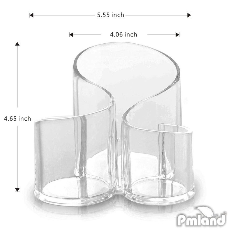 PMLAND PMLAND Large Wavy Acrylic Makeup Brush and Cosmetic Holder