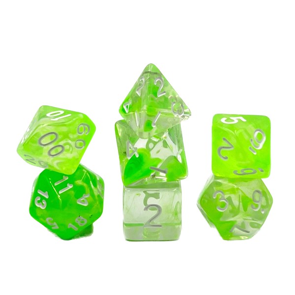 Dice4friends DIC17586 Dice Set: Nebula Limes (7) Dice