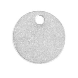Esco EA591HG-1 Tag Blank (Aluminum, Round/10 Sheets), Silver