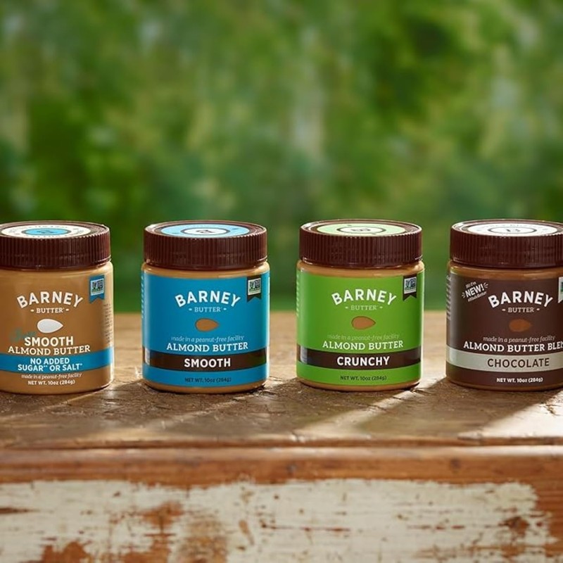 Barney Butter Almond Butter, Bare Smooth, 10 Ounce Jar, No