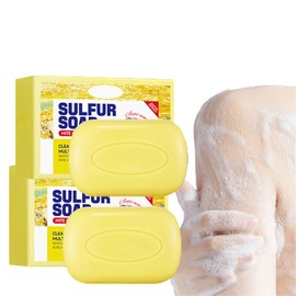 Sulfur Soap Bar, Sulfur Cleanser Body Wash, Face Wash Bar Sulfur Cleanser Korean, Sulfur Facial Cleanser Acne Bar Soap for Face, Cleansing Bar Soap with Sulfur for Face and Body (2)