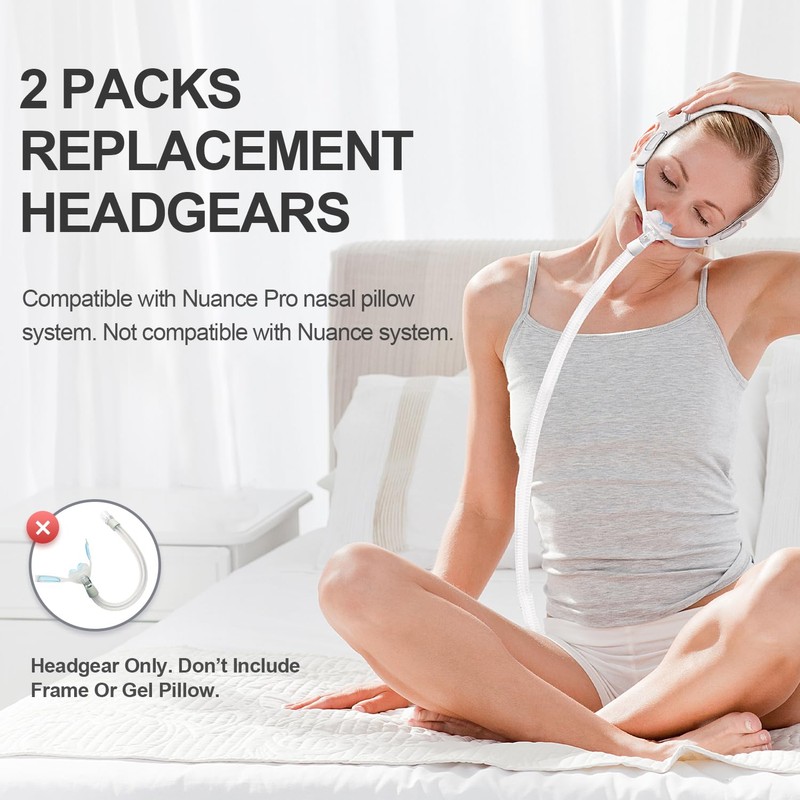 2 Packs Replacement Headgear for Nuance Pro - Headgear Straps