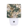 ZTHLL Green Gold Leaf Night Light, Tropical Palm Night Light