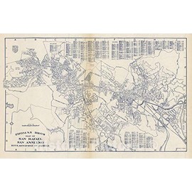 Historic Map : Thomas Bros Map of San Rafael, San Anselmo, Ross, Kentfield and Fairfax, California, 1938 - Vintage Wall Art - 44in x 29in