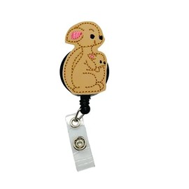 Kangaroo Mommy Badge Reel, Baby Joey Retractable ID Holder, Name Tag Clip (belt clip)