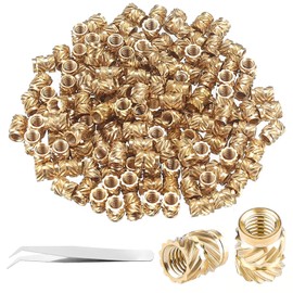 Pack of 200 Thread Insert, 1 Tweezers, M3 x 5 x 4 mm Thread Inserts, Threaded Insert 3D Printing, for 3D Printing Parts Automotive Plastic Shell Melting Thread