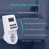 White Indoor Timer Socket with 8 Programming Options LCD Display