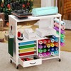 MASHELLY Craft Storage Cart, Compatible with Cricut Cutting Machines, Features
