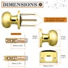 Probrico Passage Door Knobs Polished Brass Interior Hall/Closet Door Handles