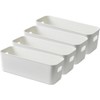 YZDZSW Plastic Storage Boxes, 4 Pcs Bathroom Storage Baskets, Plastic