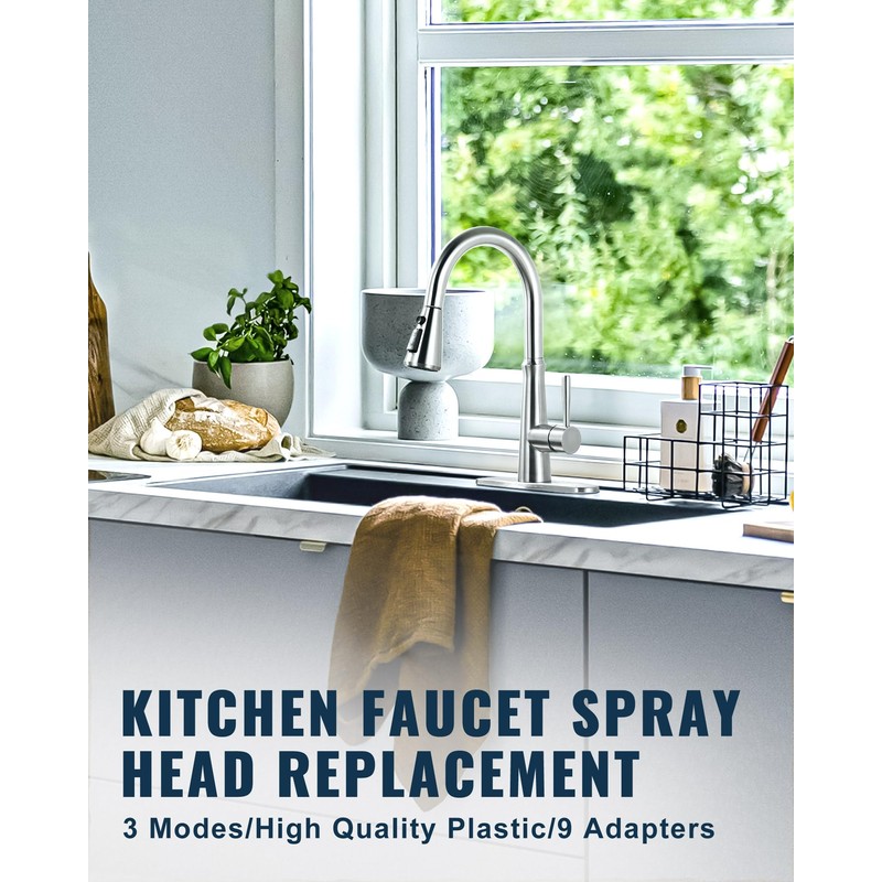 ALEASHA Pull Down Spray Head for Kitchen Faucet,3-Function Sink Spray