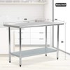 Kitchen Work Catering Table, 24" X 60" Commercial Food Prep