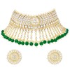 Aheli Gold Plated Kundan Studded Choker Necklace & Stud Earrings