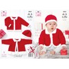 King Cole 5863 Crochet Pattern Baby Christmas Jackets and Hat