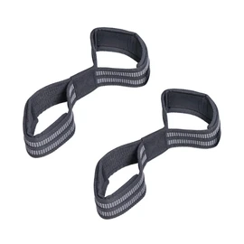 Kisangel 2pcs Weightlifting Belt Thumb Splints Deadlift Straps Figure 8 Straps Weightlifting Gym Gloves Strength Sports Auxiliary Bands Fitness Practice Belt Nylon
