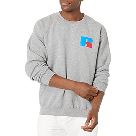 Russell Athletic Men's Dri-Power Fleece Sweatshirt, Oxford-Eagle R Logo, 3X-Large