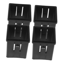 Sosoport 4pcs Gym Machine Sleeve - Square Tube Insert Converter Training Gear Tubing Sleeve Edge Inner Adapter Fitness Equipment Black