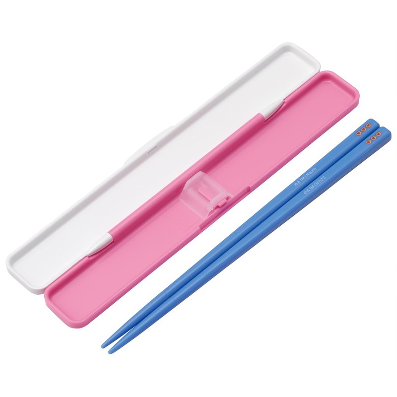 Skater Chopsticks and Case Set for Adults, Antibacterial, 7.1 in